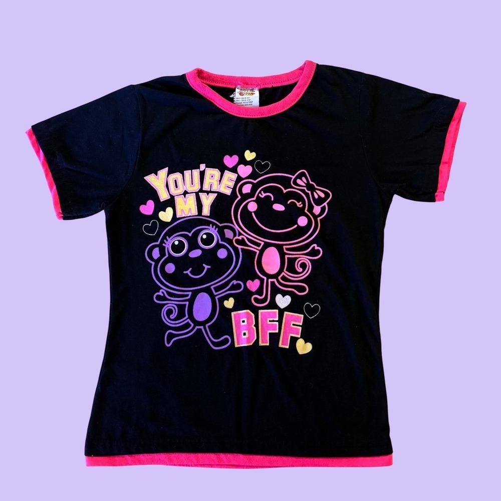 Y2K 1000% Cute You're My BFF Monkey Graphic Baby Tee Shirt Scene #18